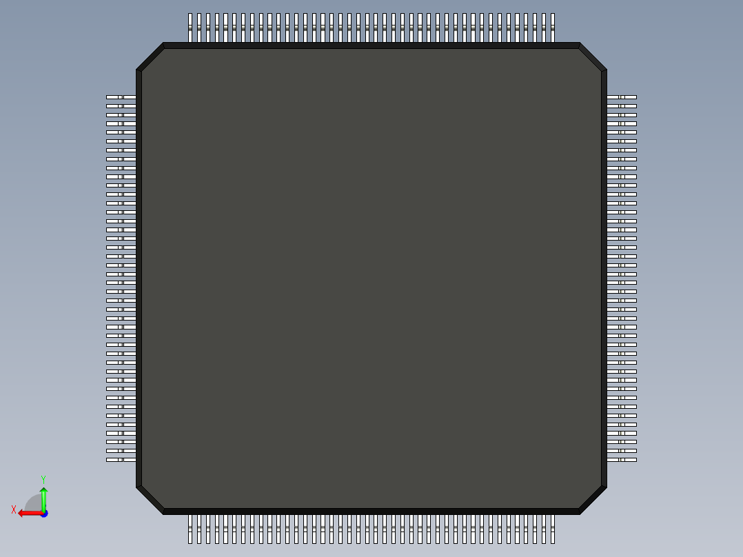 元器件3D封装TPQ168_FPT-168P-M02190后视图