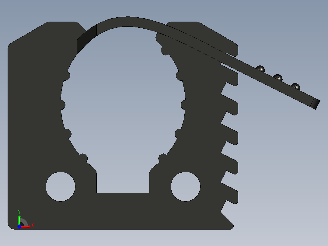 柔性安装夹前视图
