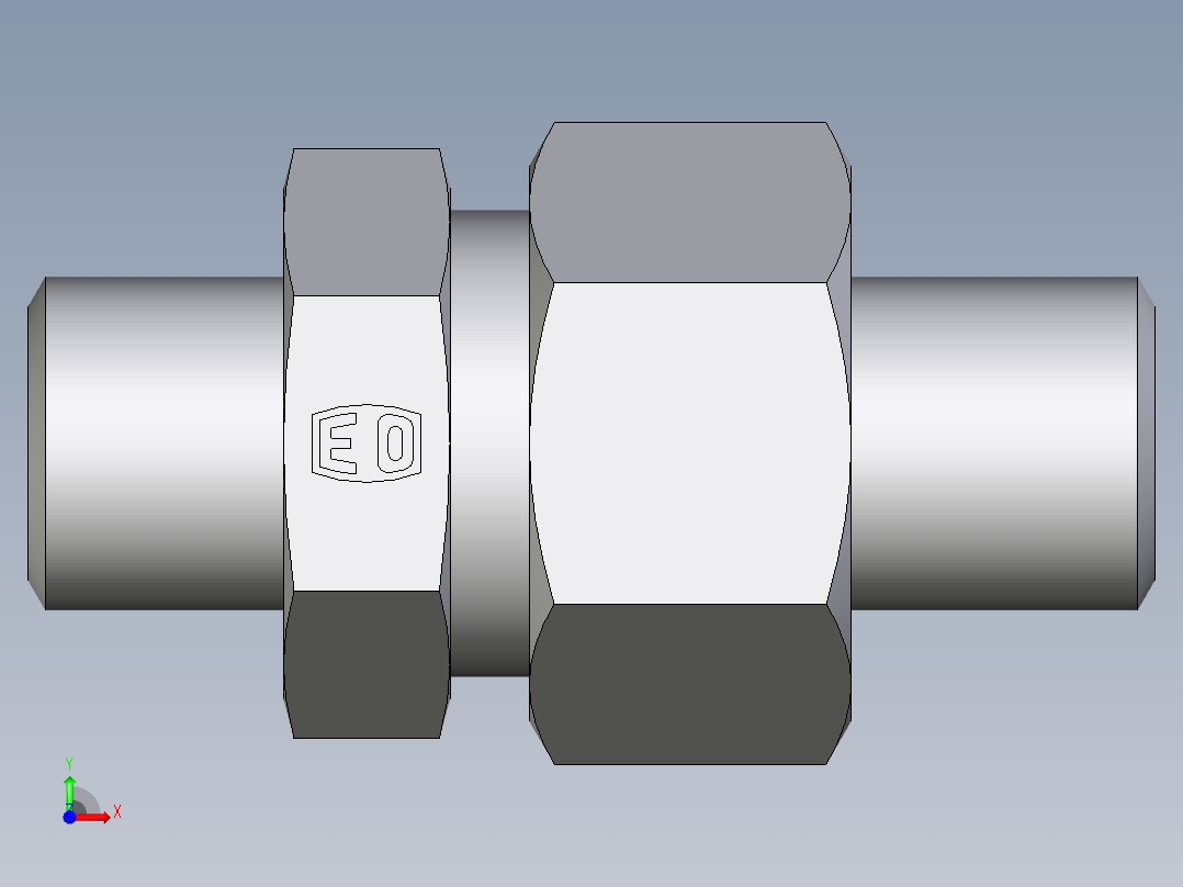 卡套式工业通用硬管接头EO_Weld_fitting_for_tubes_ASK630X4S前视图