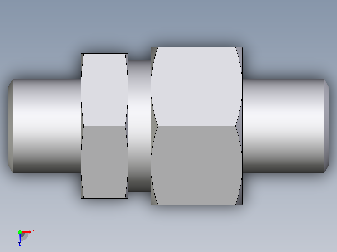 卡套式工业通用硬管接头EO_Weld_fitting_for_tubes_ASK630X4S俯视图