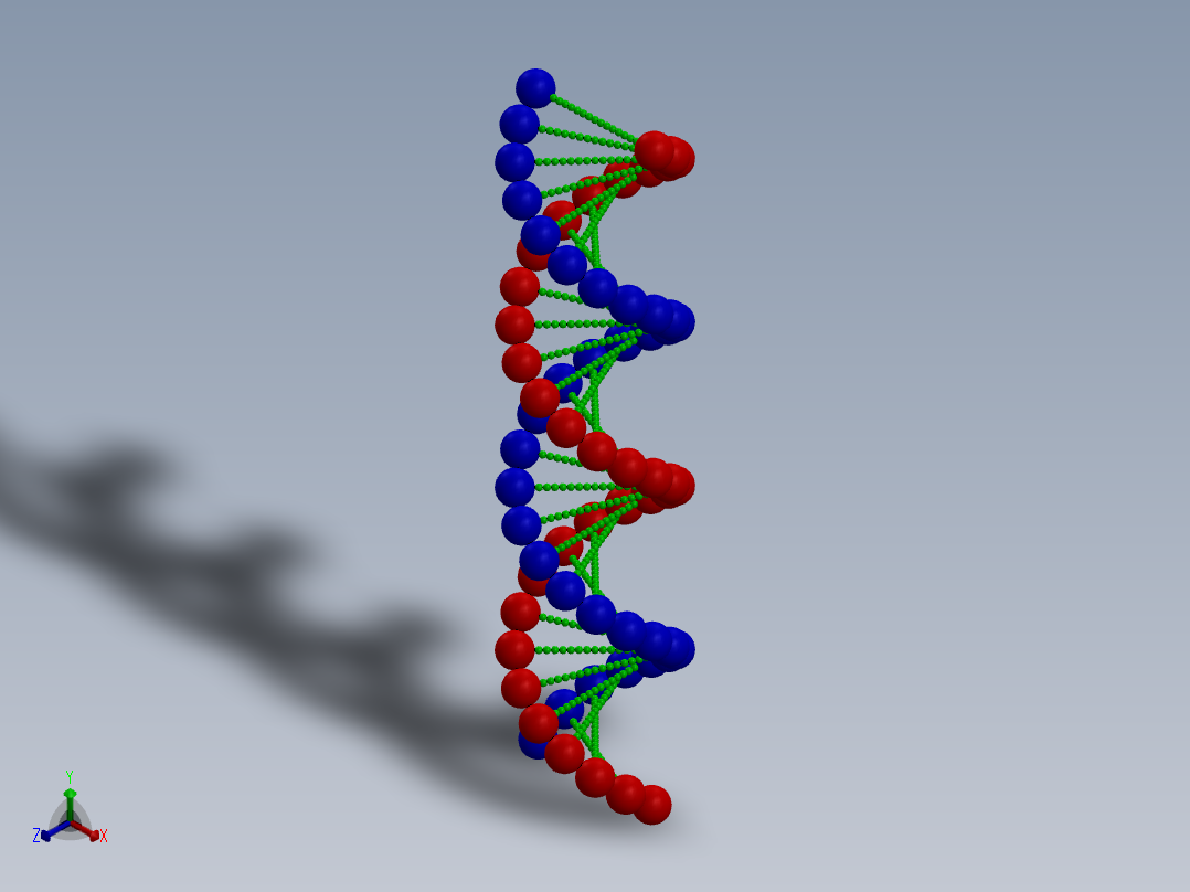 脱氧核糖核酸正等轴测图