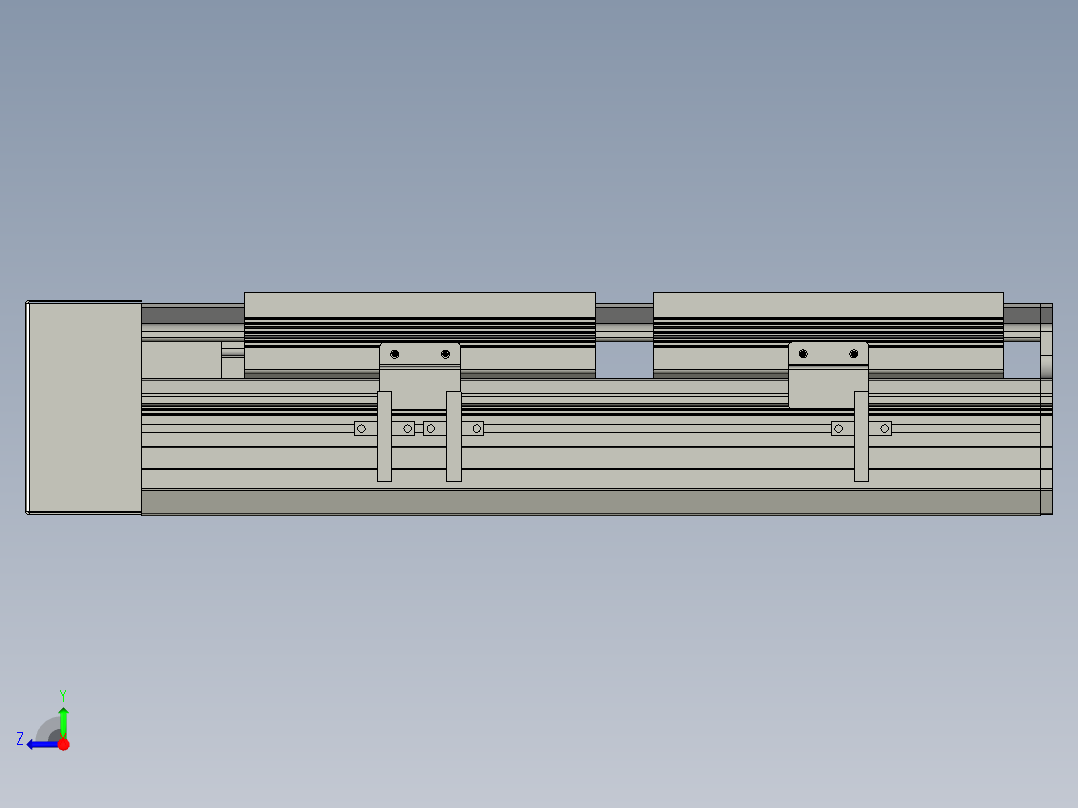 直线模组LHA170-S150-R设计图纸右视图