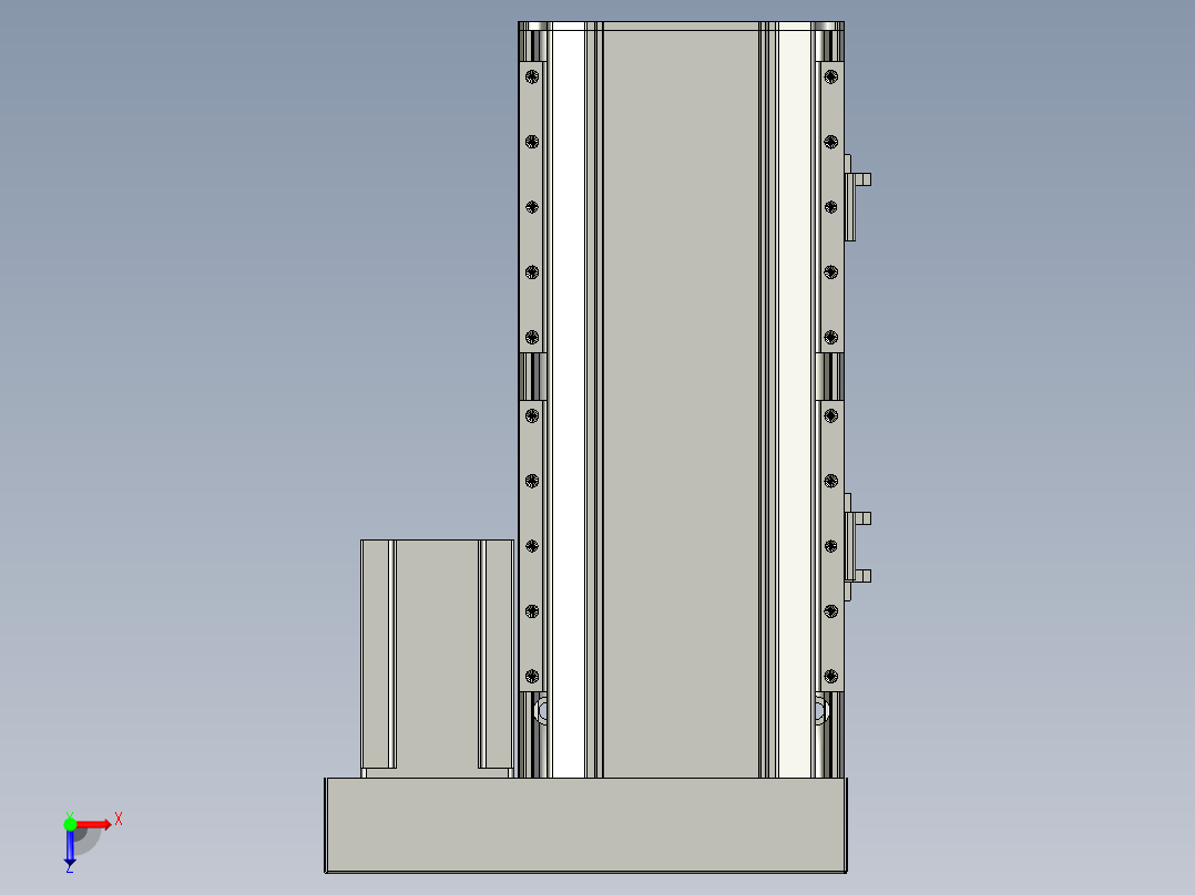 直线模组LHA170-S150-R设计图纸俯视图