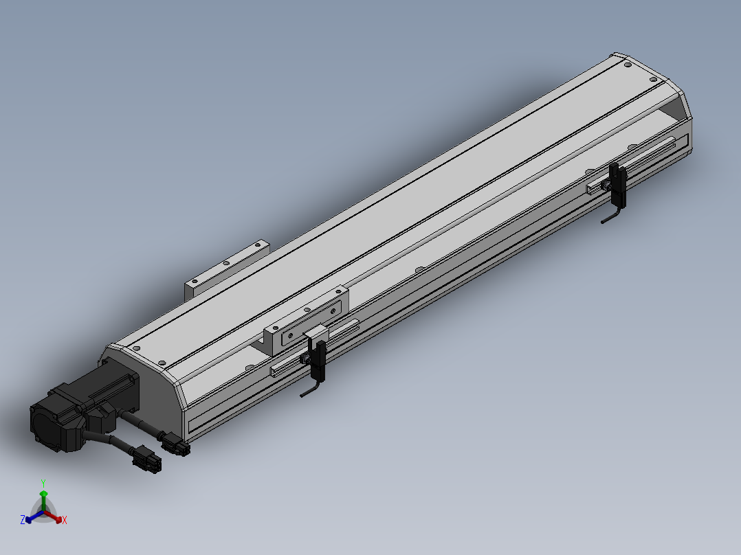 精密模组MY100-T10-350L-BC-P10B-C4-C正等轴测图