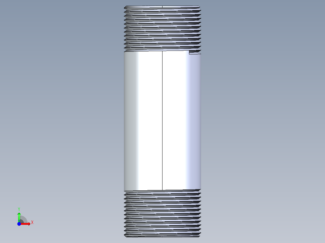 聚氯乙烯配件33-Sch80_Nipple_MPTxMPT_861-174_1.25in x 5in前视图