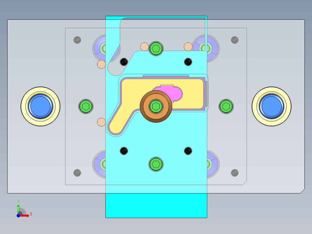 摩托车尾架固定座冲孔落料模具设计【带三维图】371411==330前视图
