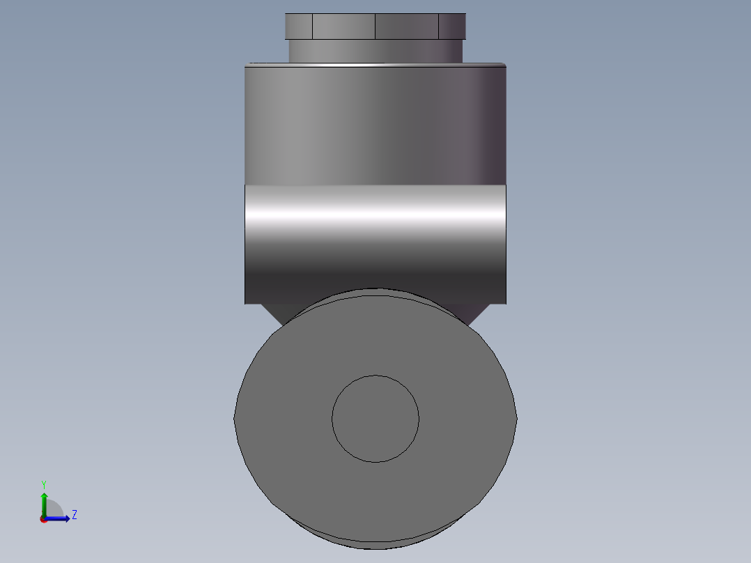 气动接头-T型三通APEW10-6（10变6）左视图