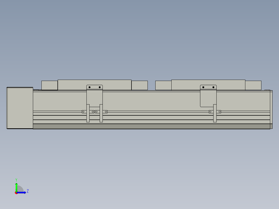 直线模组LHC17-S200-R设计图纸左视图