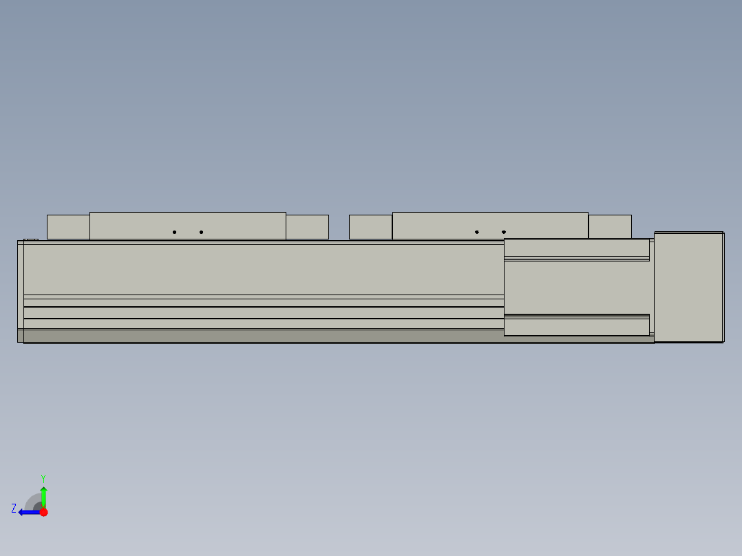 直线模组LHC17-S200-R设计图纸右视图