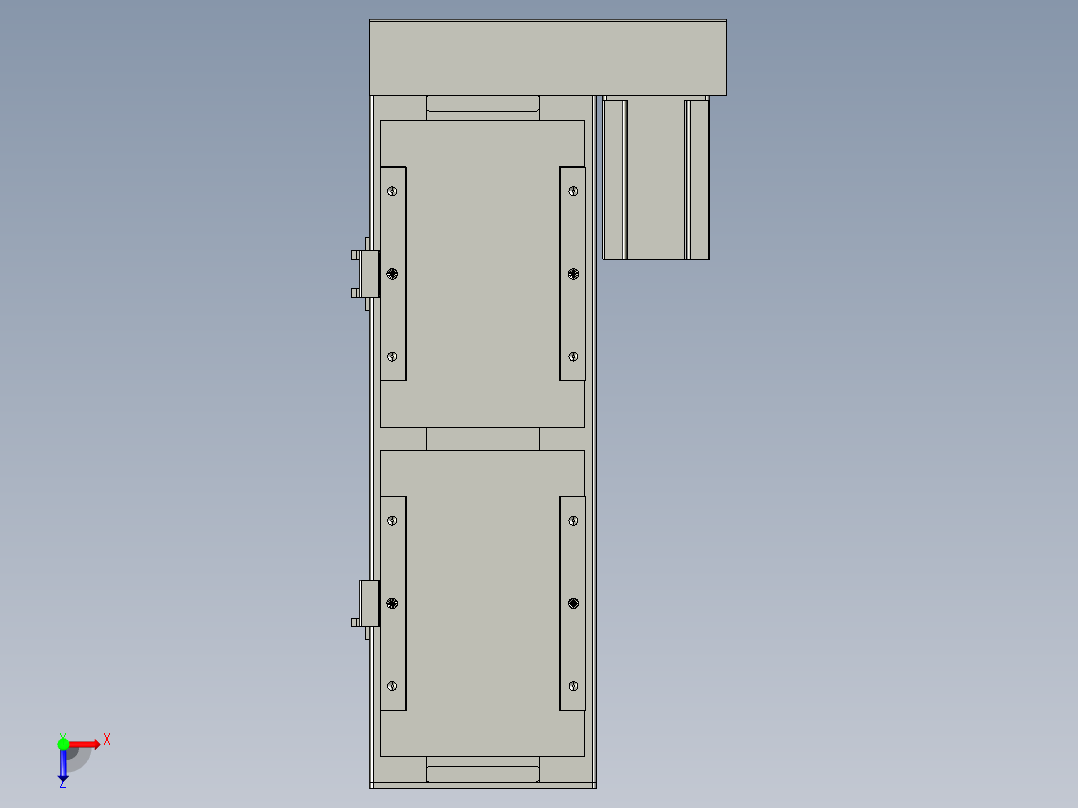 直线模组LHC17-S200-R设计图纸俯视图