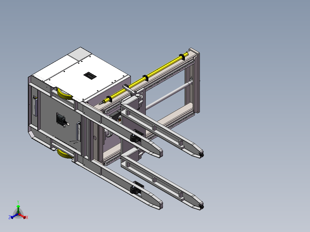 AGV堆垛车AGV叉车sw16可编辑正等轴测图