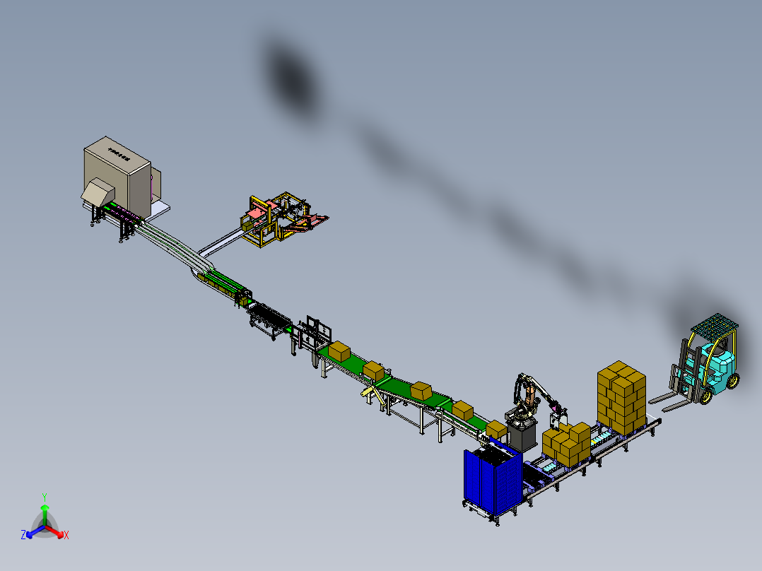牛奶包装线xt主视图