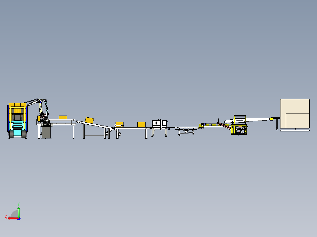 牛奶包装线xt后视图