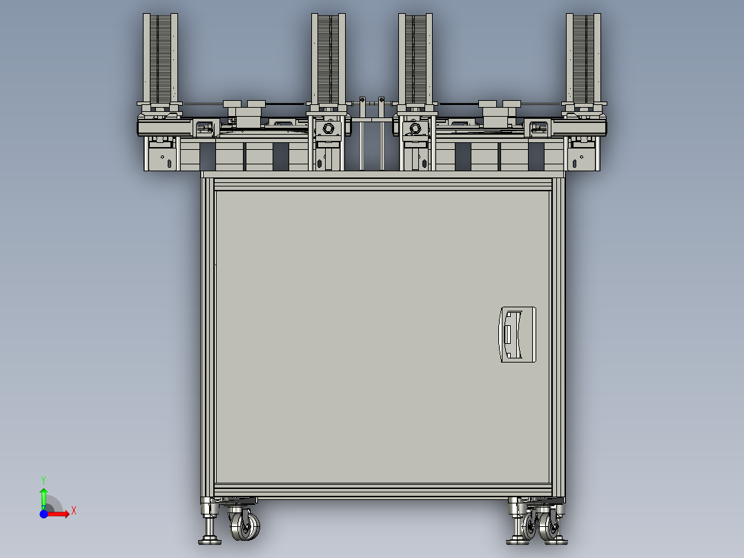 双头非标自动化组装设备前视图
