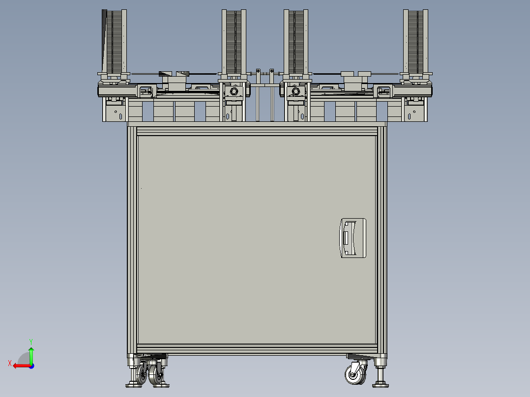 双头非标自动化组装设备后视图