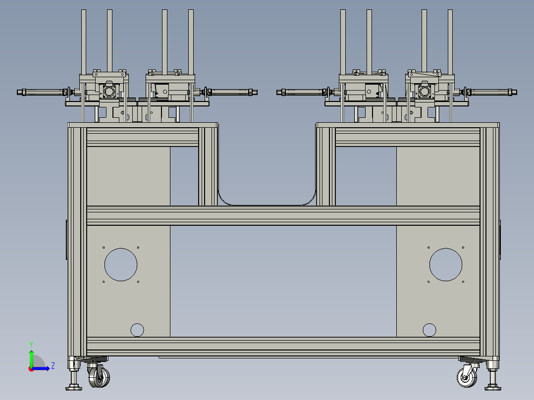 双头非标自动化组装设备左视图