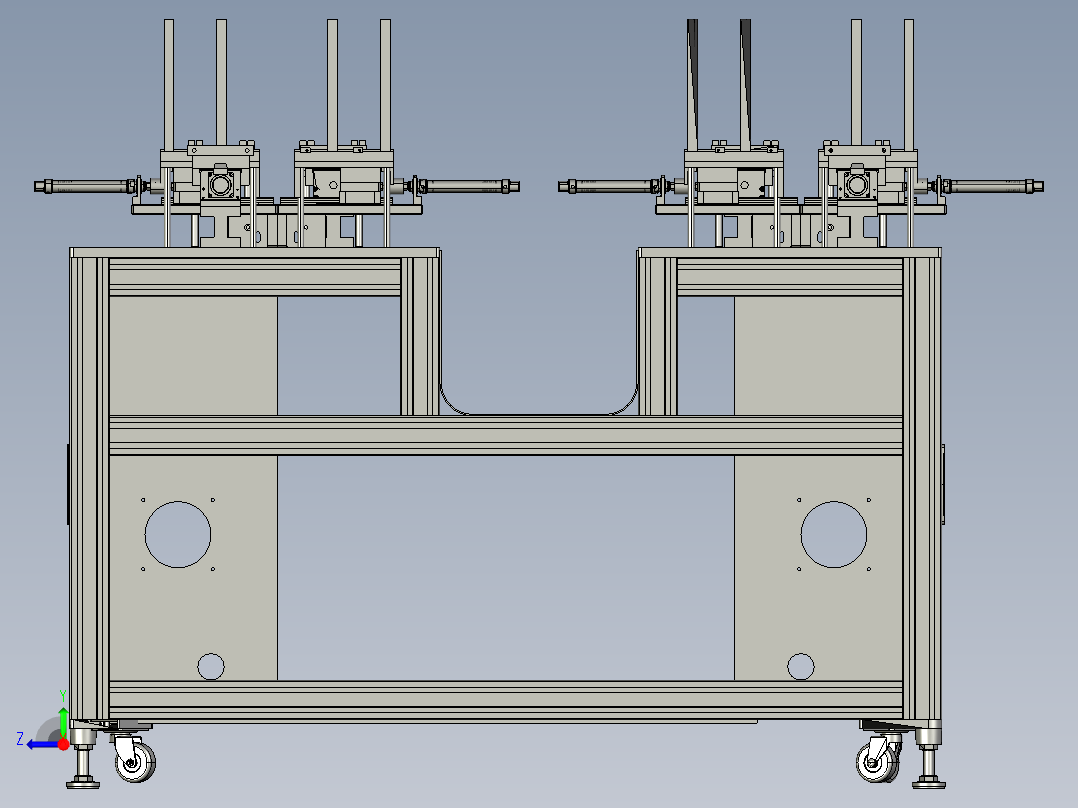 双头非标自动化组装设备右视图