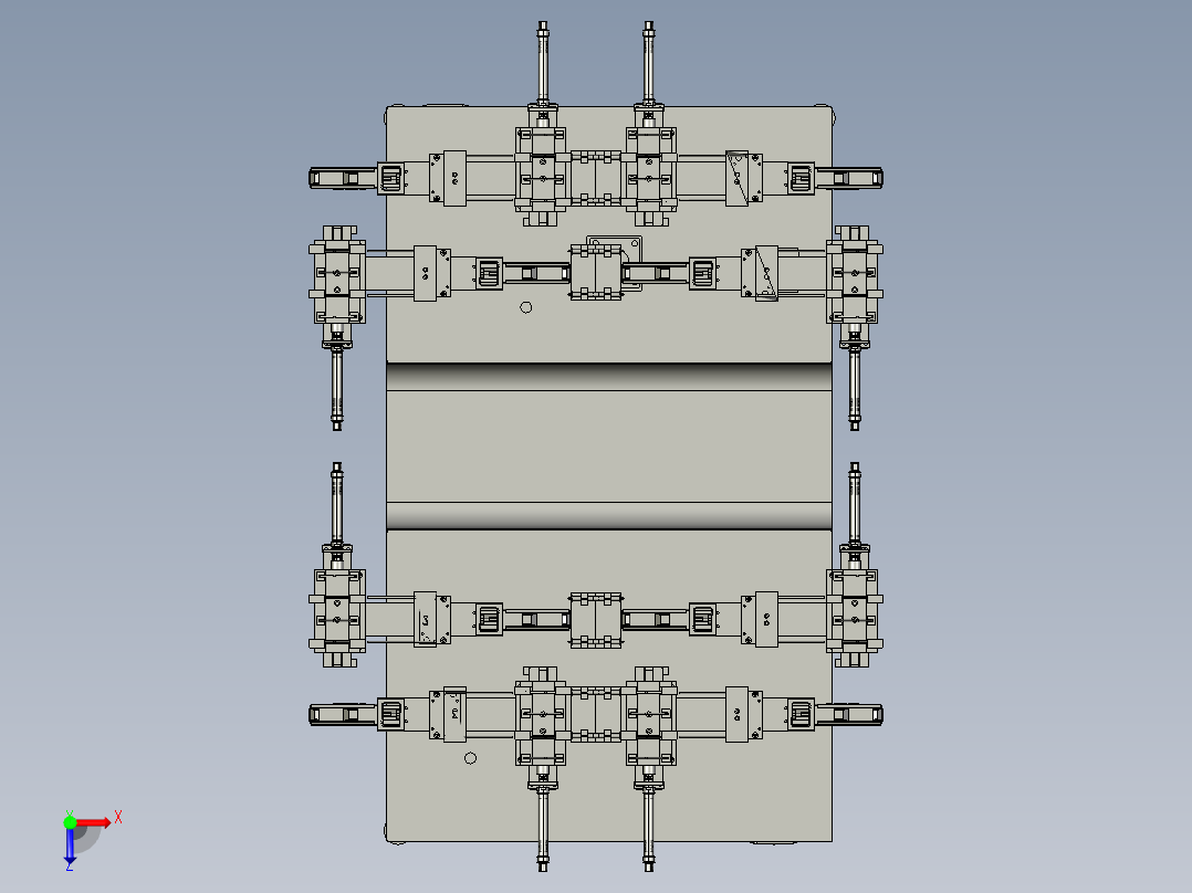 双头非标自动化组装设备俯视图