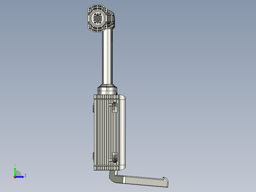 悬臂控制操控箱键盘支架-C2-固定底座-转角-箱体连接器-500-300左视图
