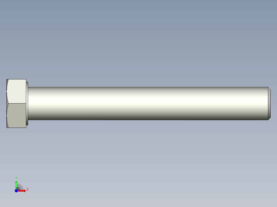 螺钉-DIN_931-M22x2.5x160_32.stp前视图