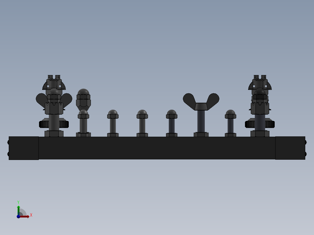 螺母象棋前视图