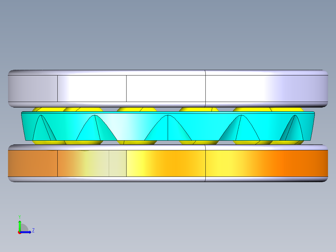 平面推力球轴承51306左视图