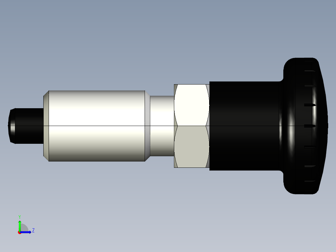 分割定位柱(無卡鎖A)2211-3D多系列多零件图纸模型左视图