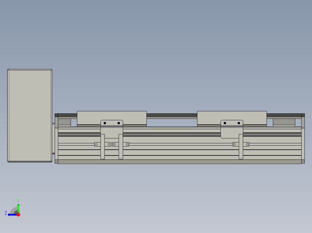 直线模组WG-LHB12-S150-RU设计图纸右视图