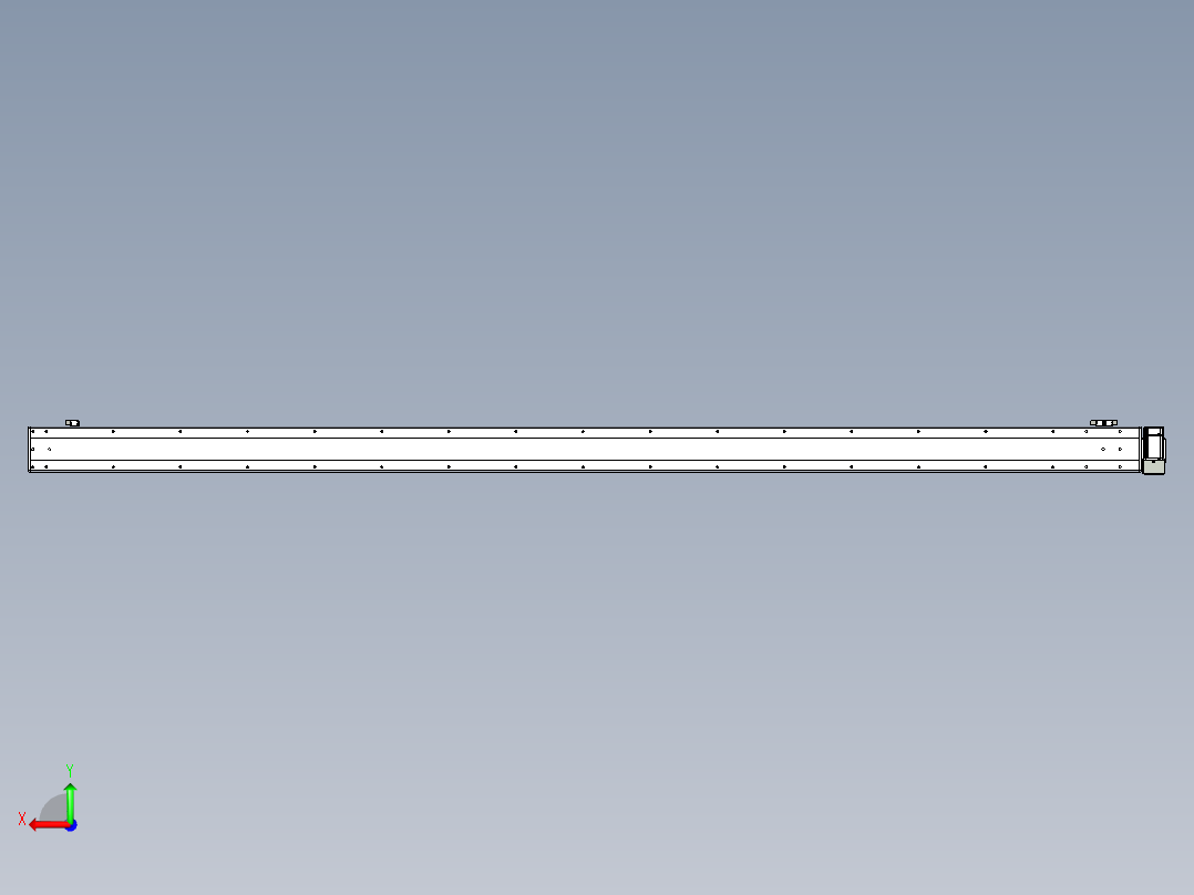 同步带滑台-半封闭B13H-L45-S3050-LD-P40-D3后视图
