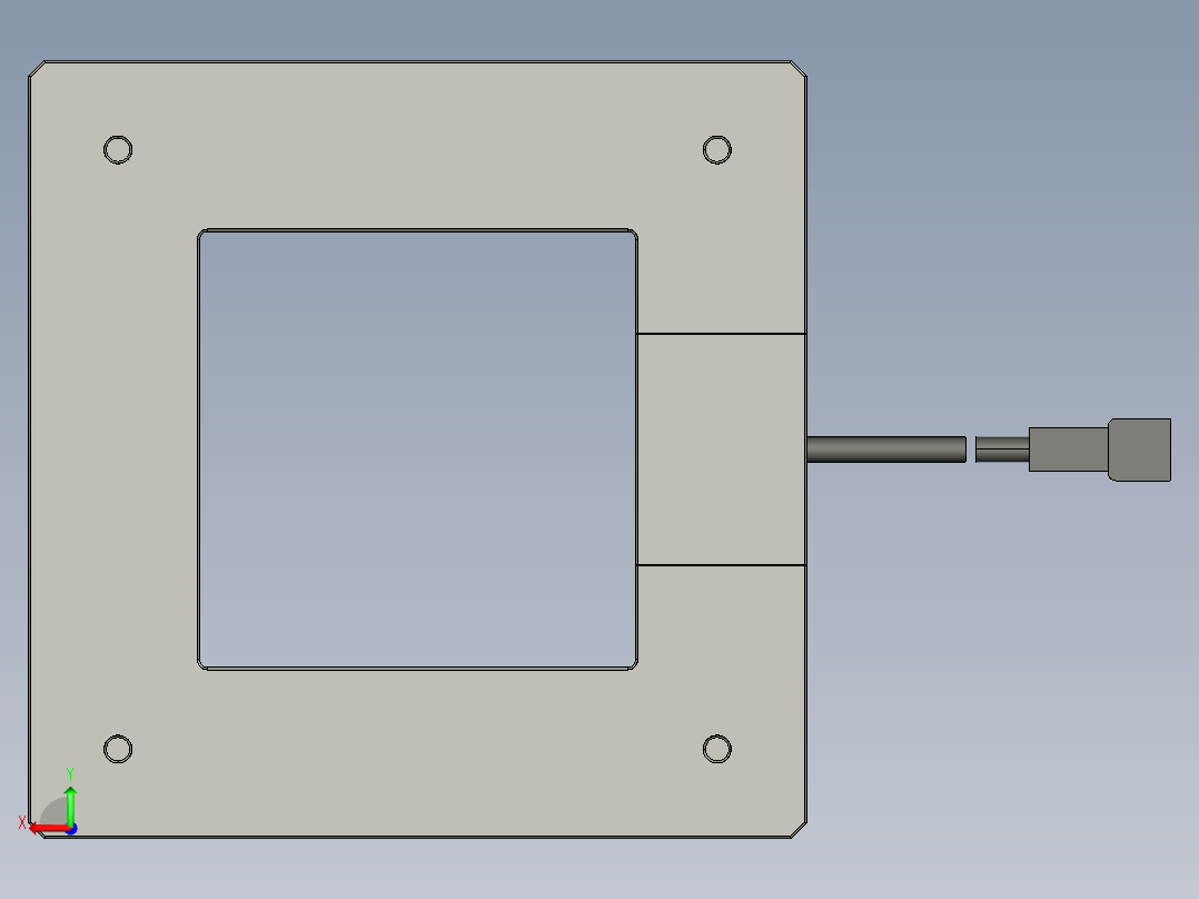 基恩士CA-DQW10M_kc图纸模型后视图