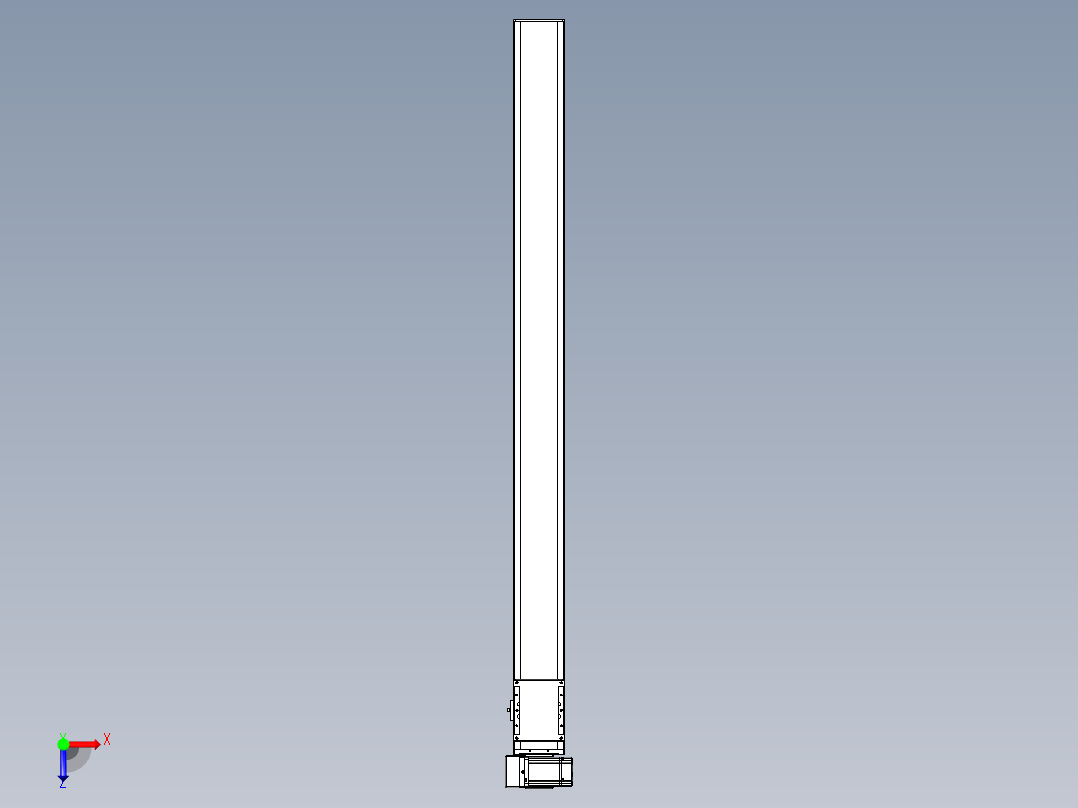同步带全封闭直线模组TPA-HCB-105D-90-L1300-LU-Y-P20-N3俯视图