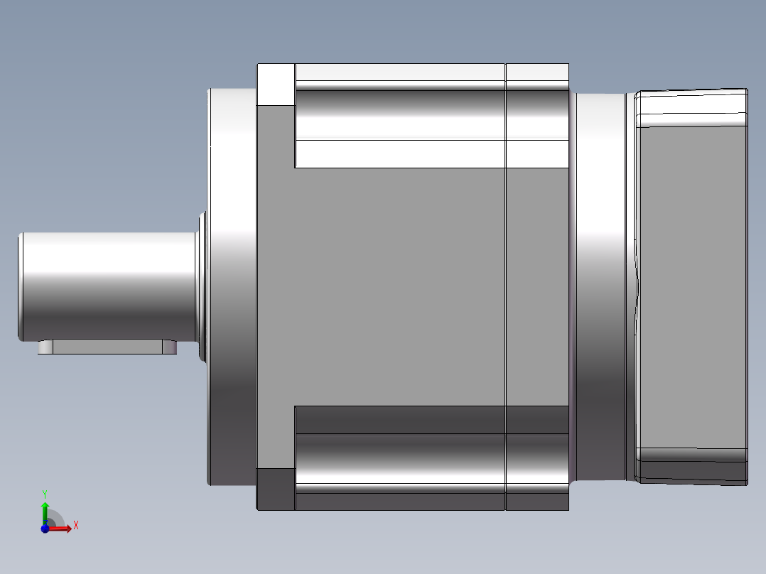 行星减速机90法兰减速机 FAB-090D-L1-S2-P2-Φ19-Φ70-Φ90-M5-42前视图