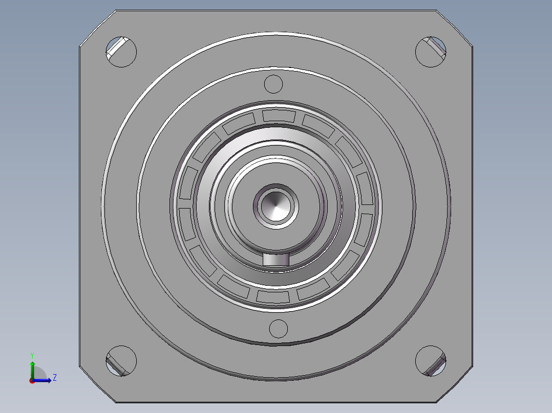 行星减速机90法兰减速机 FAB-090D-L1-S2-P2-Φ19-Φ70-Φ90-M5-42左视图