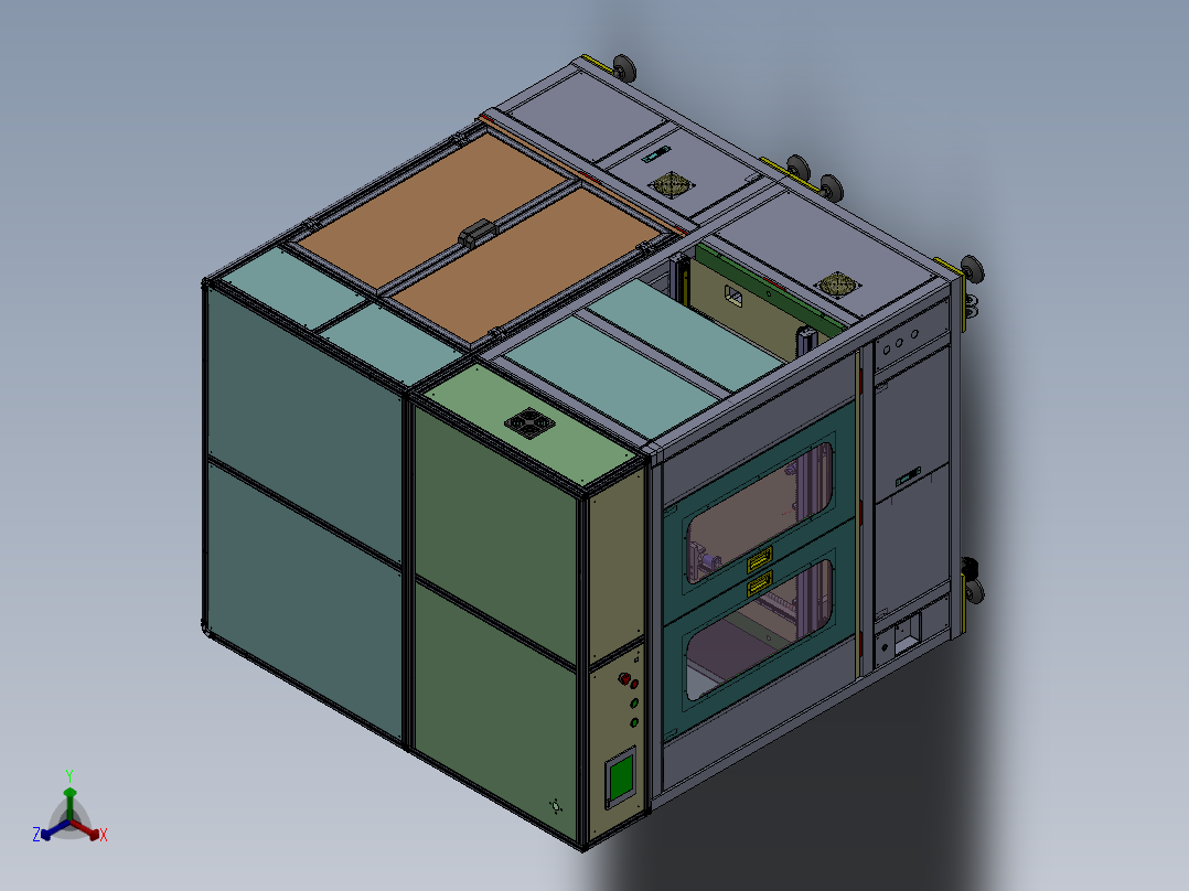 PCB插件机sw14可编辑正等轴测图