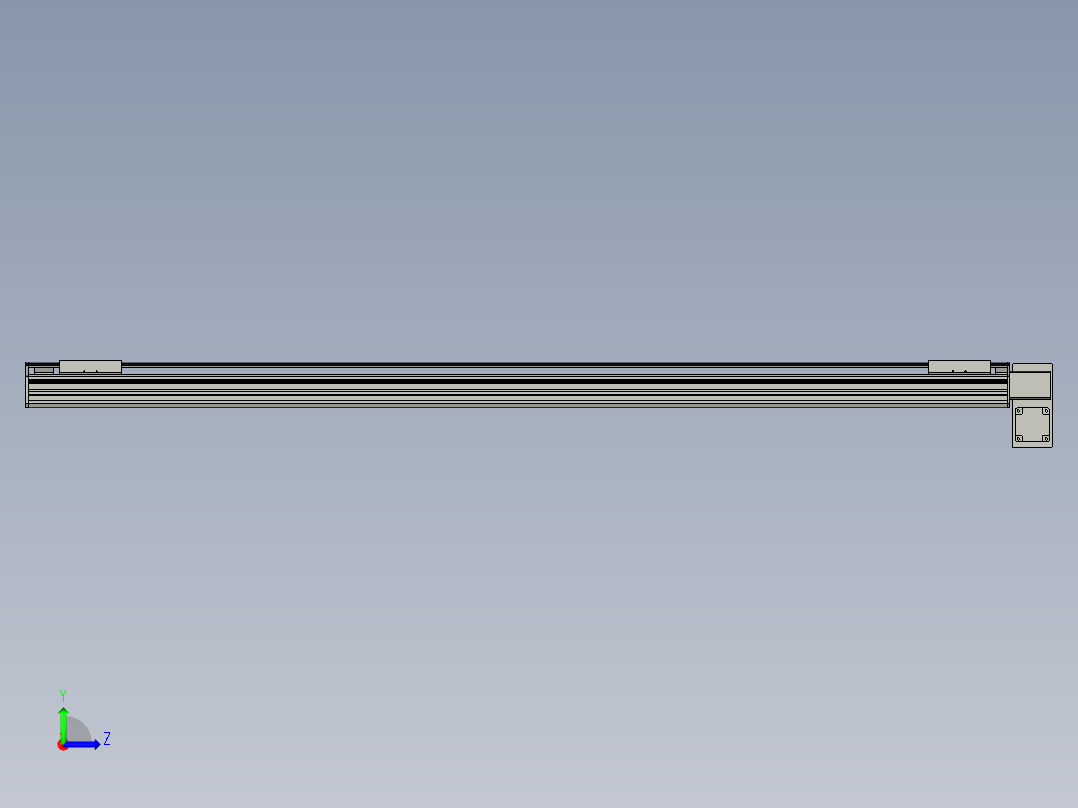 直线模组WG-LHB12-S1500-RD设计图纸左视图