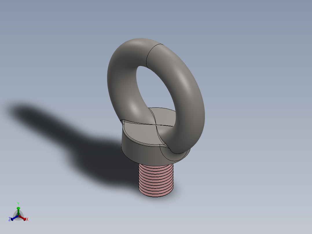 M20吊环螺栓正等轴测图