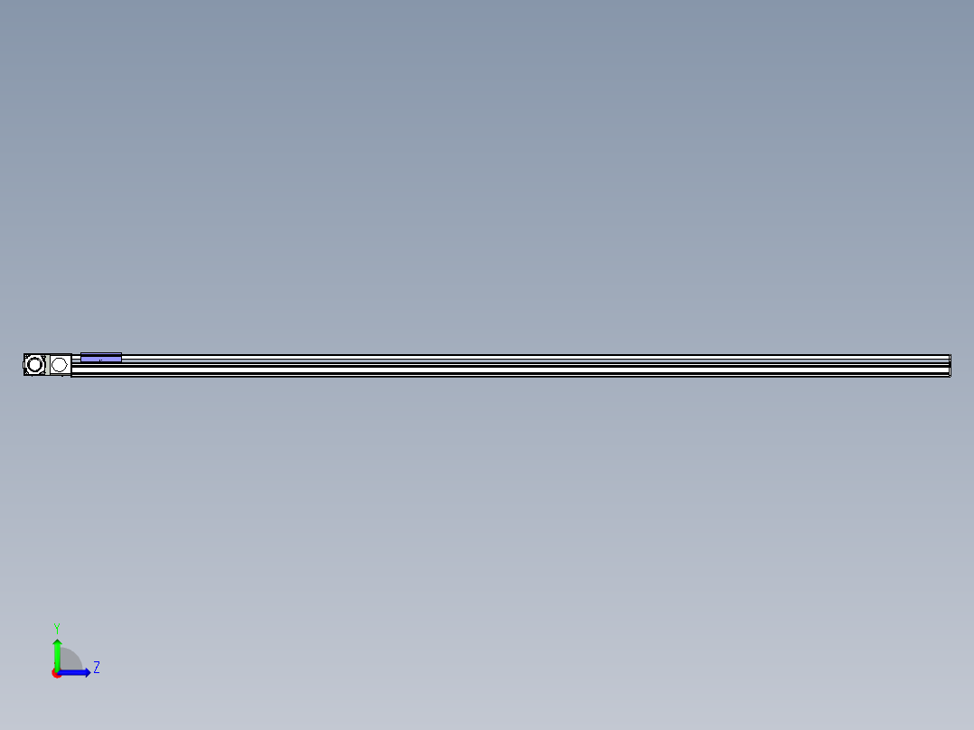同步带滑台-半封闭B17H-L50-S3200-R-P75-D3左视图