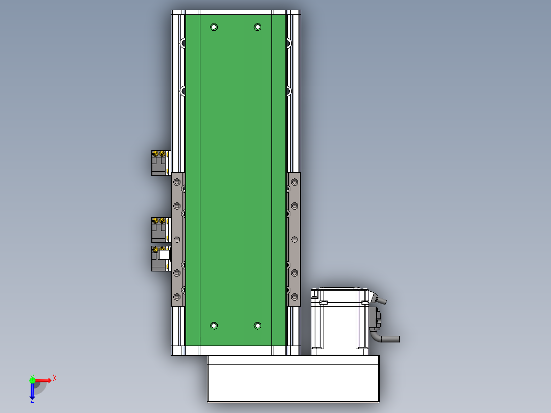 MTH丝杆半封闭模组MT136BS-BL-400W俯视图