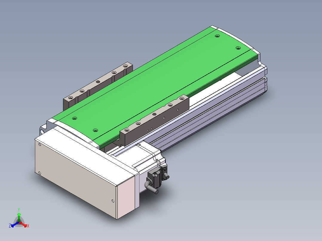 MTH丝杆半封闭模组MT136BS-BL-400W正等轴测图
