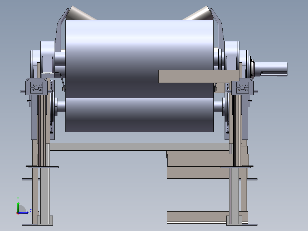 皮带传送机三维模型左视图