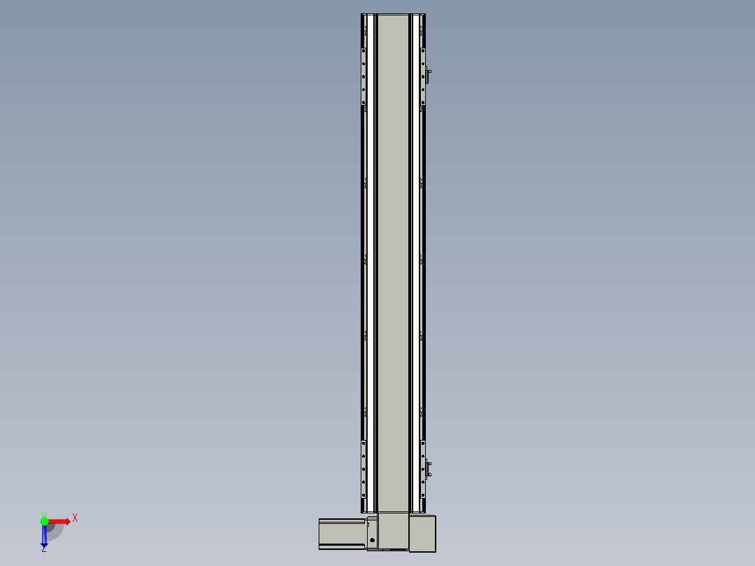 直线模组LHB17-L40-S1000-RD设计图纸俯视图