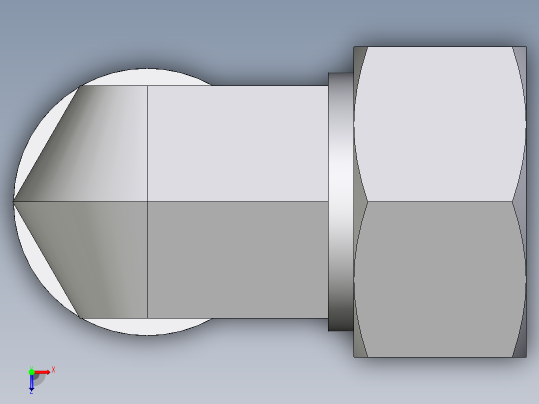 卡套式工业通用硬管接头EO_Male_stud_elbow_WE22LMCF俯视图