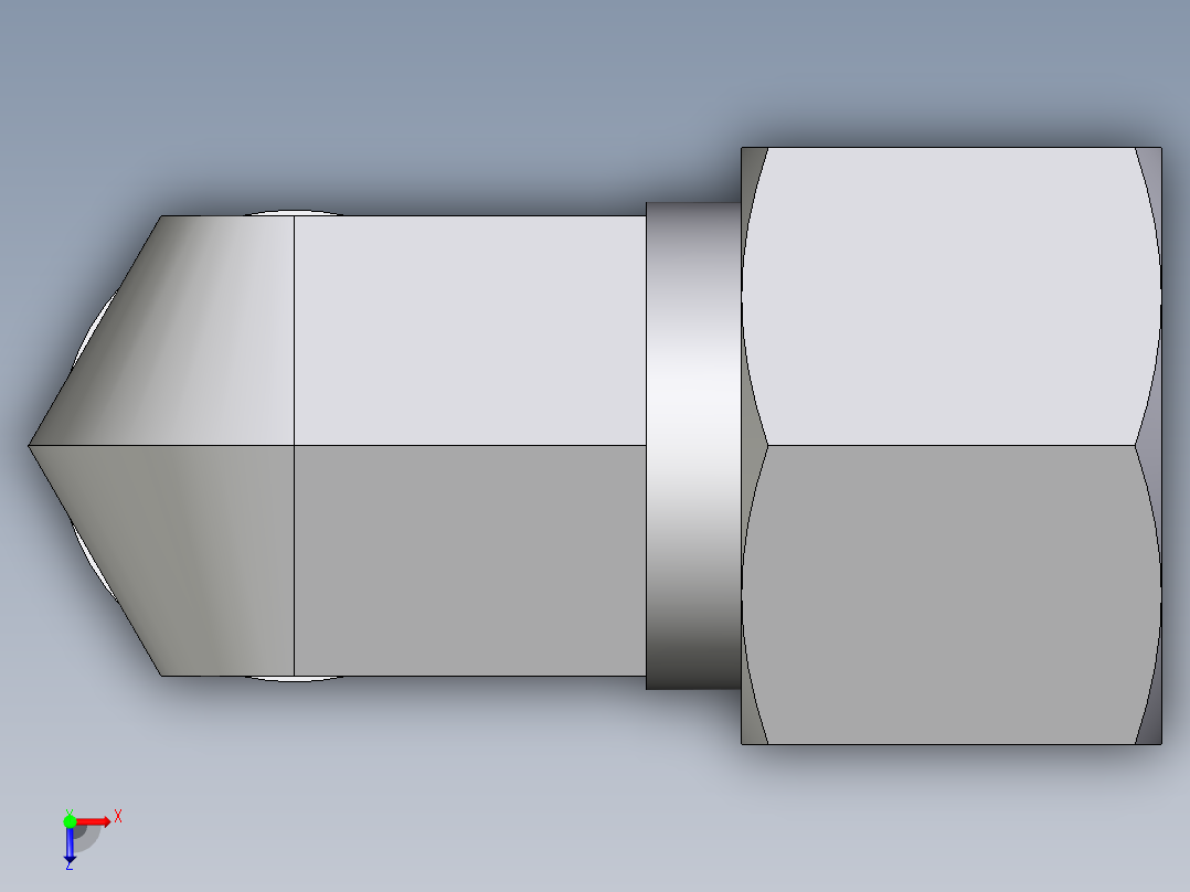 卡套式工业通用硬管接头EO_Male_stud_elbow_WE12LR71俯视图