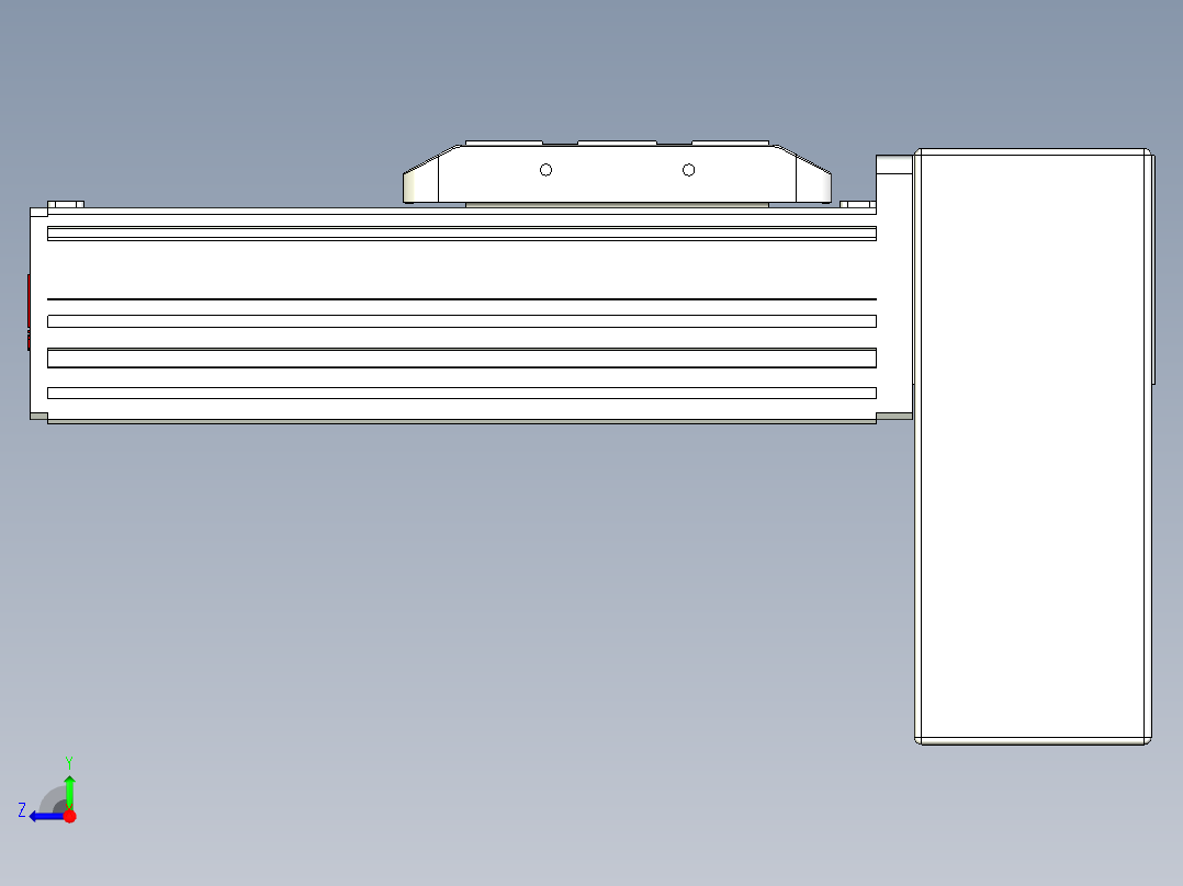 同步带全封闭直线模组TPA-HCB-85D-90-L50-LP-C-P20-N3右视图