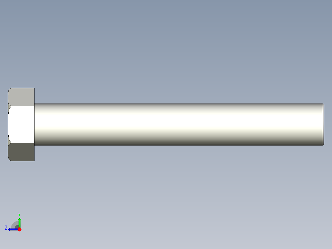 外六角螺絲RCBB-3D多系列多零件图纸模型右视图