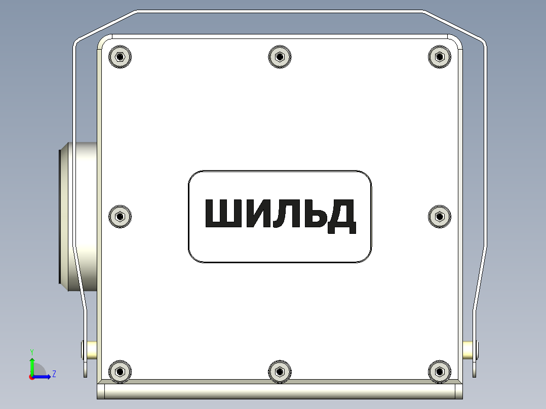 监控器保护盒左视图