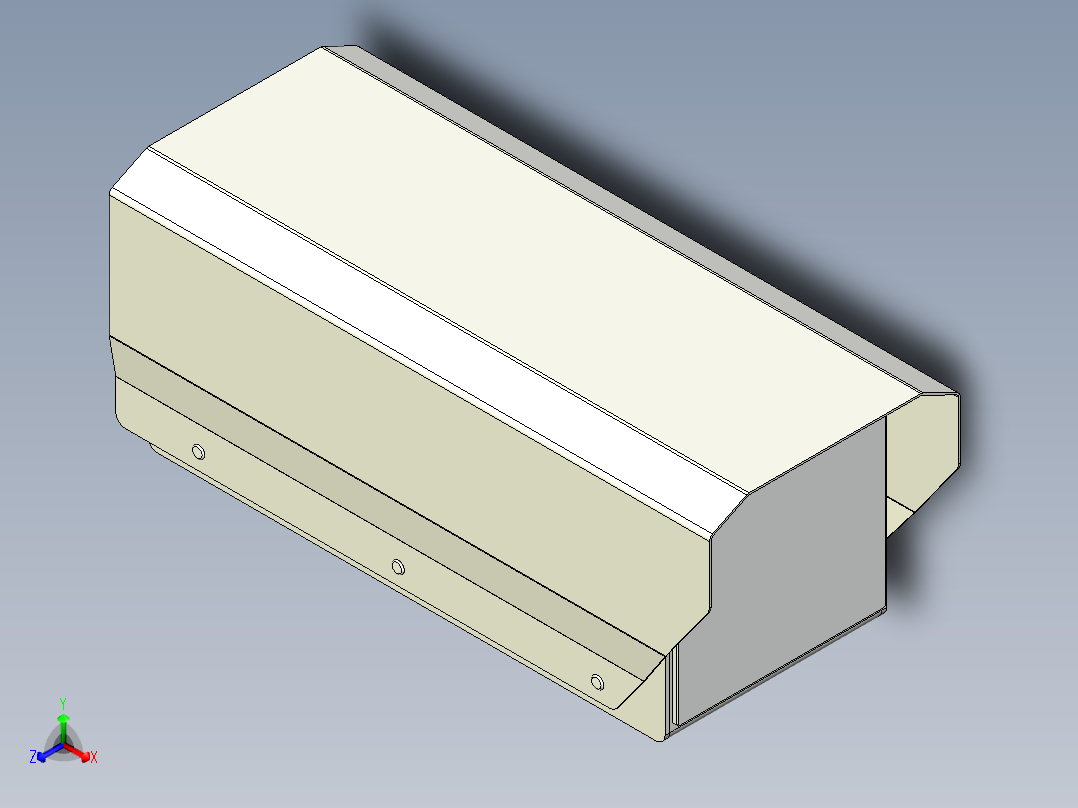 监控器保护盒正等轴测图