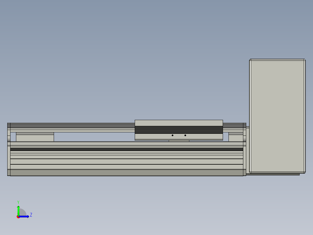 直线模组LHB17-L40-S100-LU设计图纸左视图