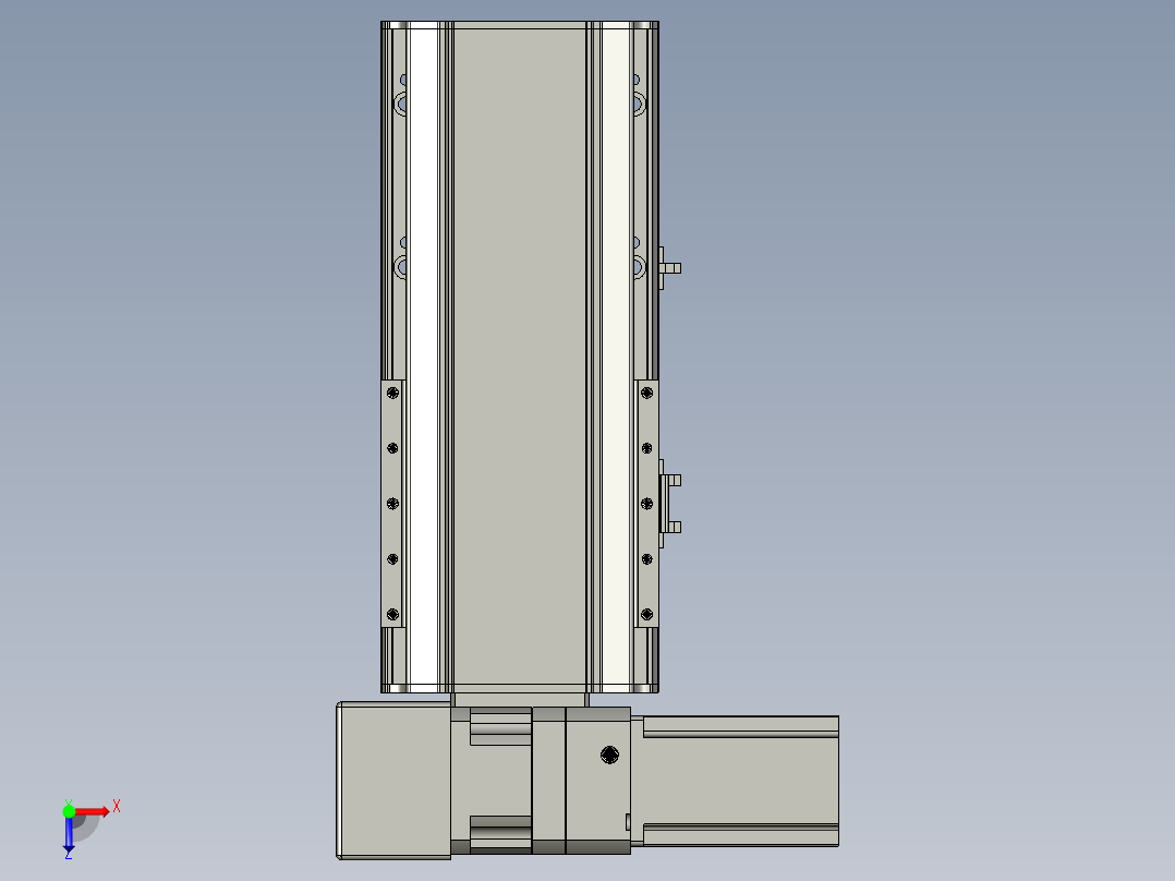 直线模组LHB17-L40-S100-LU设计图纸俯视图