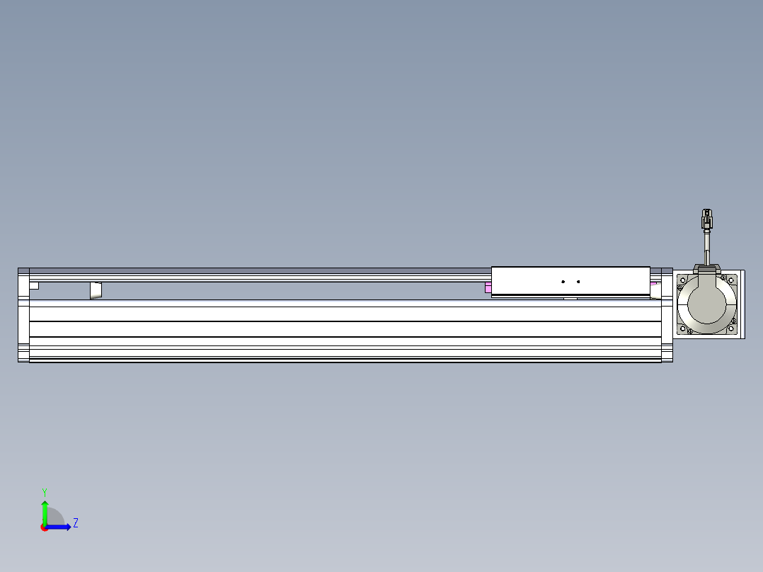 东锦同步带传动-直线滑台模组DH210B-L150-S500-BL-P750W-C3左视图